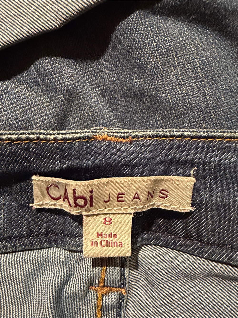 CAbi Dark Blue Cropped Jeans with Rolled Hem - Picture 2 of 2